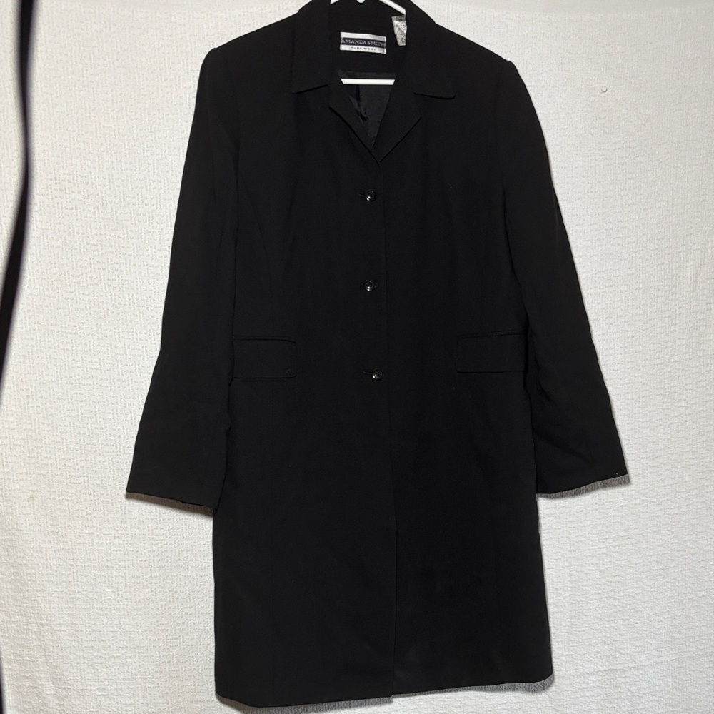 Amanda Smith Elegant Black Trench Coat